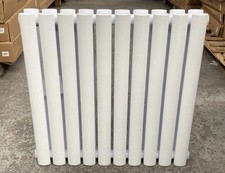 WHITE DOUBLE PANEL OVAL TUBE RADIATOR 600 X 600MM Double Panel Brand New
