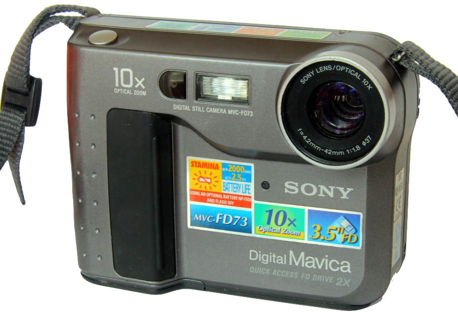 完動フルセット★SONY　Mavica　FD73★外付ドライブ付★取込OK Sony Mavica MVC-FD73 Set With Strap, Case, Floppy and Charger +