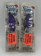 Luhr Jensen Hot Lips 3/4 oz. 30ft Diver Rattle Purple Tiger USA 2 PCs.