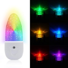4 Pack Night Light Lamp with Dusk to Dawn Sensor, Plug In, Blue Led Night Light