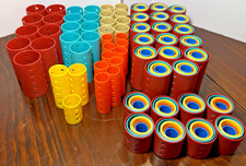 Nesting Barrel Hair Rollers Colorful Plastic Curlers Lot Of 189 Salon Grade Used