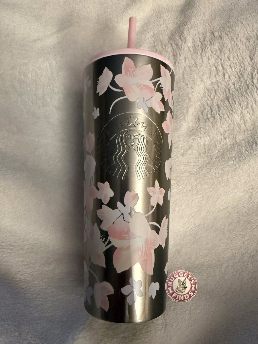 Starbucks Stainless Cherry Blossom Floral Tumbler 24oz Sakura