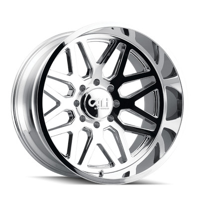 SET OF 4 - CALI OFF-ROAD INVADER 9115 CHROME 28X12 6-135 -44MM 87.1MM