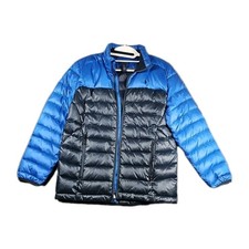 Polo Ralph Lauren Puffer Jacket Boys Large 14/16 Blue Packable Down Feathers