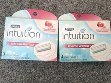  2 Schick   Intuition Renewing Moisture Pomegranite 6 Cartridges Total