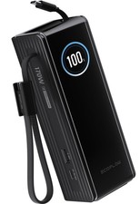 EF ECOFLOW Rapid Power Bank, 25,000mAh, 100W Built-in and Retractable Black