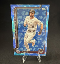Topps 2025 Series 1 Jake Cave Blue Rainbow #256 Rockies /10 Baseball MLB