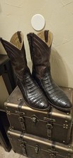 Rujo Mens Dark Brown Blake Crocodilian 13EE B...