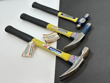  Vaughan Tools Usa 3pc Yellow Fiberglass Hammer Set Rip Ball Peen Claw Nos
