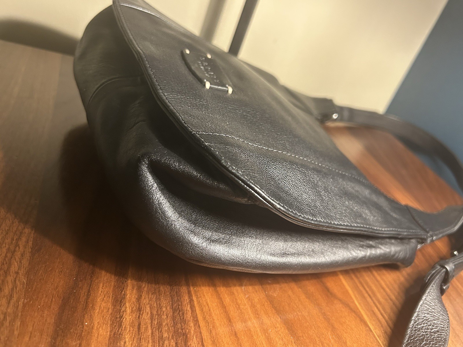 Radley London Oakham Small Black Leather Cross Body Flap Bag with Toggles. VGC image 6