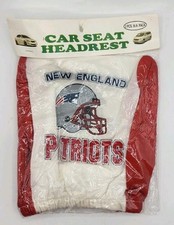 Cubiertas de reposacabezas de asiento para camioneta SUV de 2 autos New England Patriots tamaño universal blanco/rojo