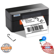 Vretti 4x6 Bluetooth Thermal Shipping Label Printer - Wireless, Fast, Clear