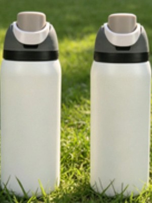,New White Stainless Steel Cup 32Oz Large Capacity Outdoor Sports Water Bottle