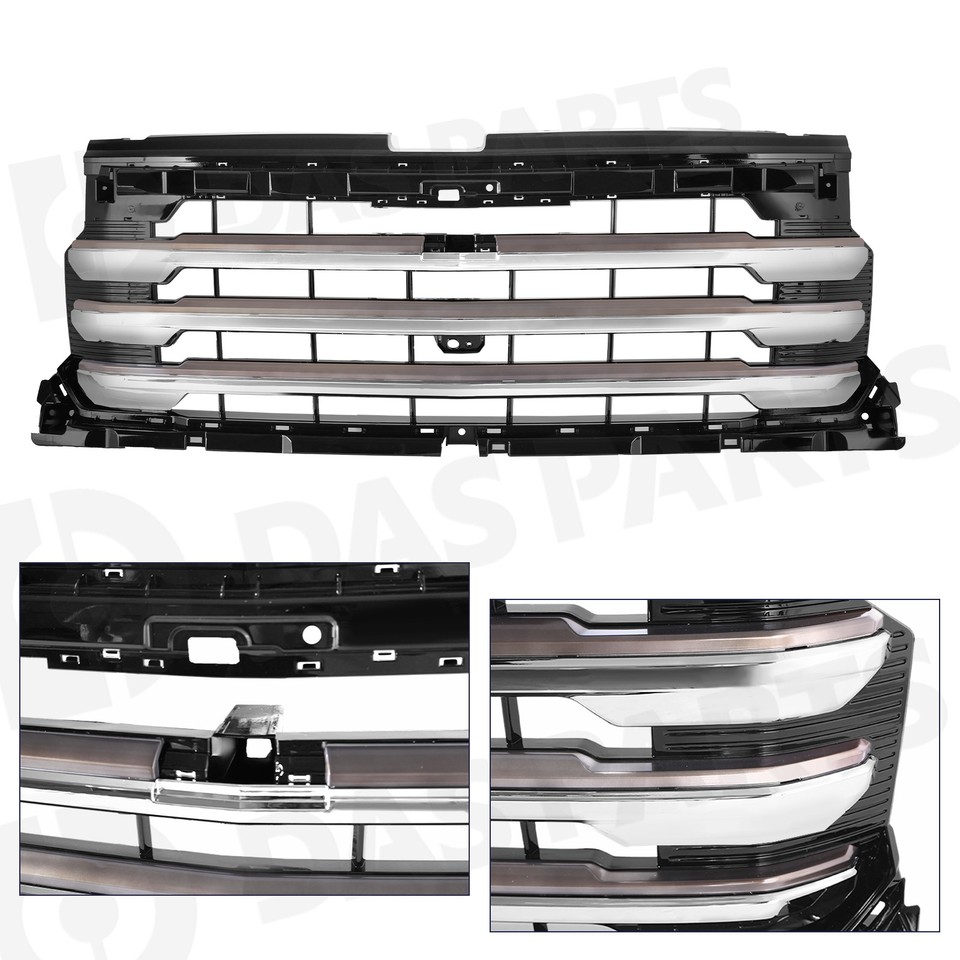 For 2022-2026 Chevy Silverado 1500 Front Bumper Grille Grill Chrome OE ...