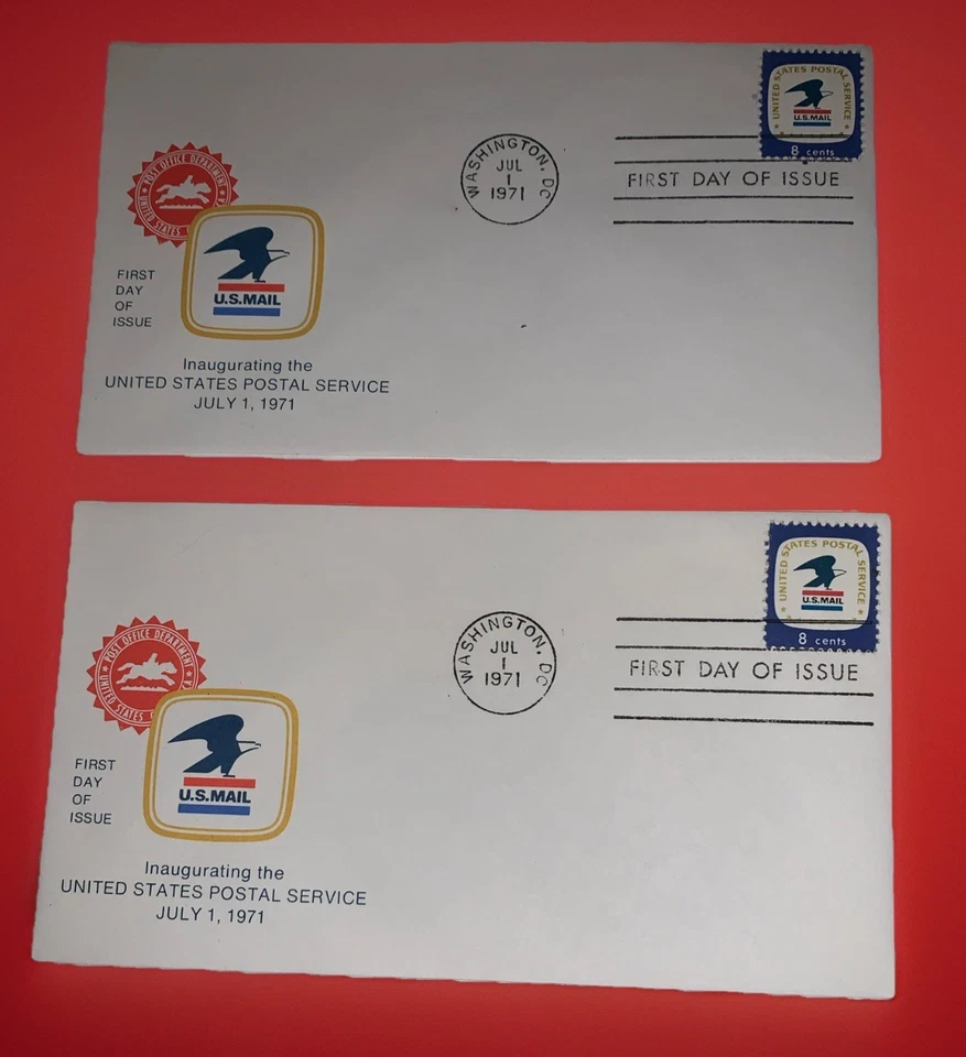 US First Day Cover 1396 8c Postal Emblem USPS Washington DC 1971 Lot Of 5 - Image 3 of 4