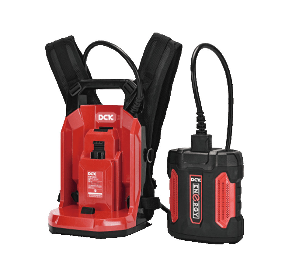 Zaino Porta Batteria DCK Professionale: Comfort e Potenza per Utensili 58V