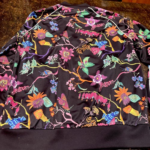 Adidas Womens Garden Jacket AOP Floral Poisonous Track Size L (UK 18) - Picture 11 of 13