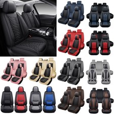 Full Set Leather Seat Cover For Silverado 1500 2500 3500hd Front Rear 5-seat Pad