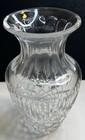 10" Hand Cut Lead Crystal Vase 24% Pb0 Clear Made In Poland Gold Foil Label NOS — photo 5