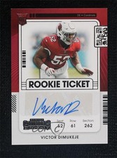 2021 Panini Contenders Rookie Ticket Victor Dimukeje #242 Auto 0r5l