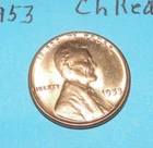 1953    CHOICE RED UNCIRCULATED   WHEAT CENT  #4