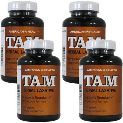 American Health TAM - Herbal Laxative 250 Tabs Each (Pack of 4)