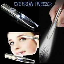 1/3Pcs Led Eyebrow Tweezers Stainless Steel Face Eyebrow Design Eyelashes Remove