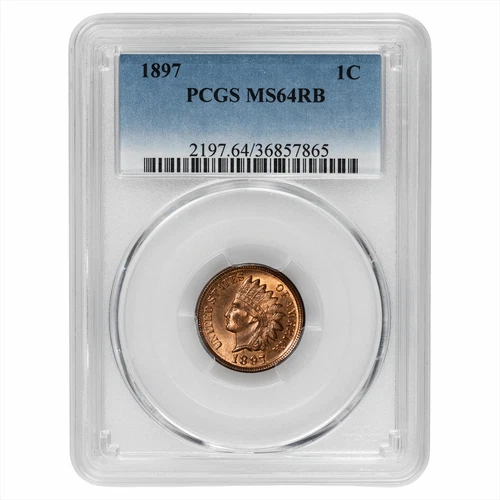 1897 Indian Head Cent 1C PCGS MS 64 RB