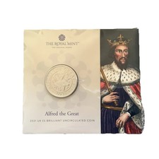 2021 ALFRED THE GREAT B/UNC £5 CROWN - still mint sealed pack