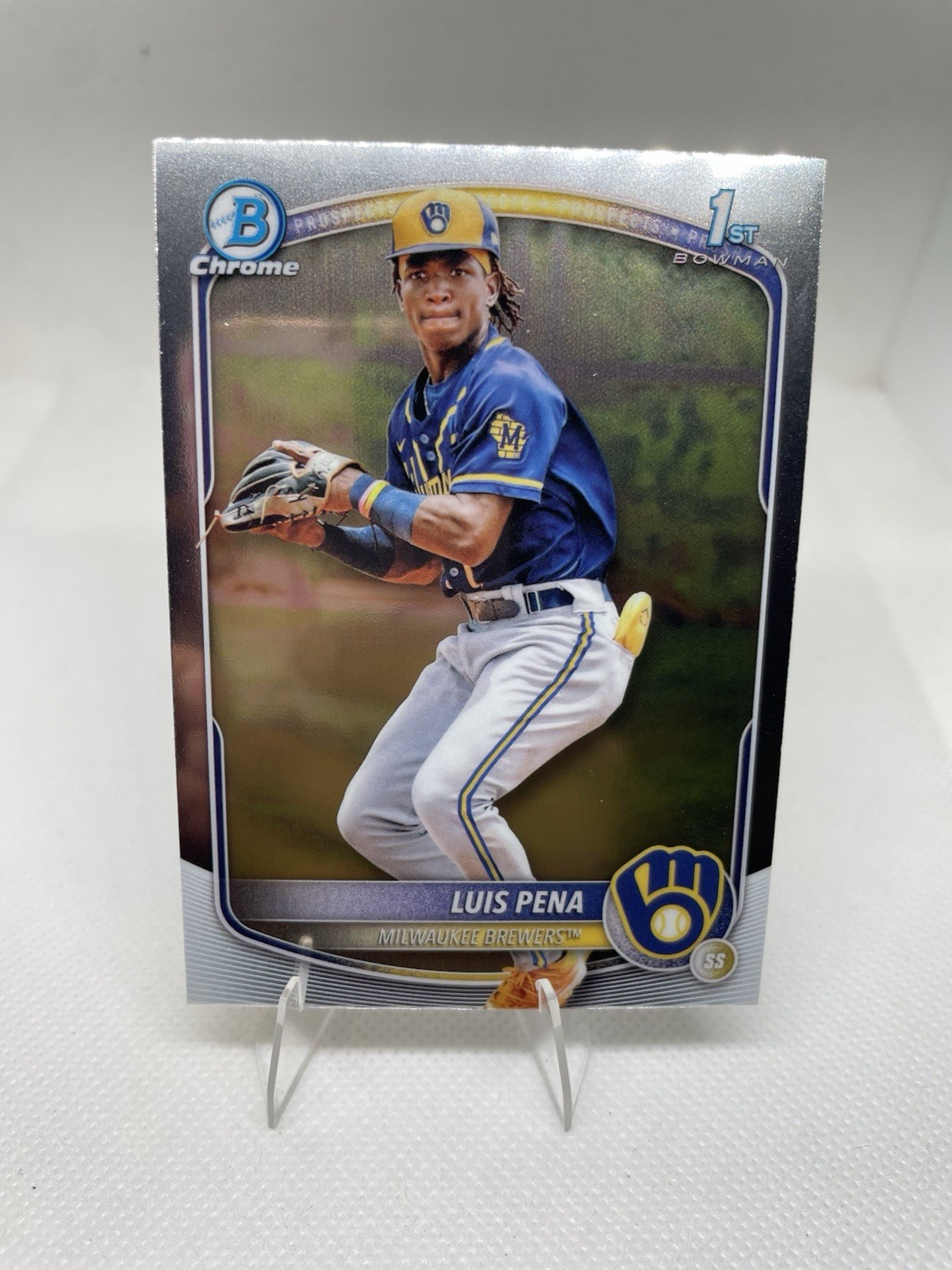 2025 Bowman - Chrome Prospects #BCP-38 Luis Pena - Milwaukee Brewers