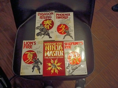 Set Of 5 Ninja Master Books By Wade Barker (1980s Paperback)