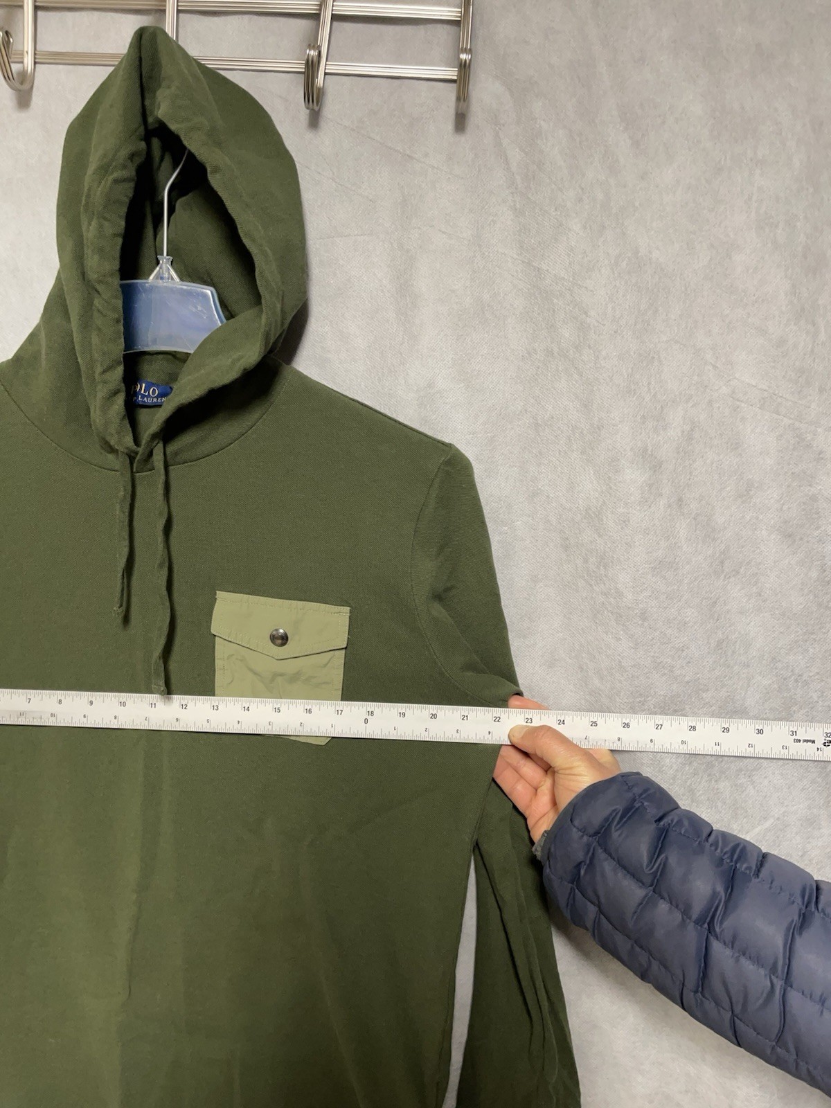 Polo Ralph Lauren Felpa con Cappuccio Uomo L Verde Piqué Termica Attiva Outdoor Casual Pony