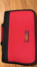 Sizzix Red Simple Impressions Storage Case w/ 50 various Embossing Folders lot I