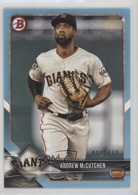 2018 Bowman Sky Blue 402/499 Andrew McCutchen #68 g3c