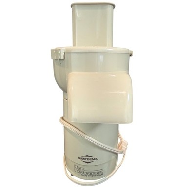 West Bend High Performance Food Processor Model 6500-1 Almond 500W Vintage Retro