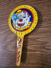 VINTAGE KIRCHHOF CLOWN TIN NOISE MAKER