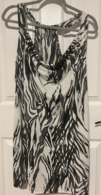 Lane Bryant Night Dress or Swimsuit Coverup Black & White Zebra Print 18/20