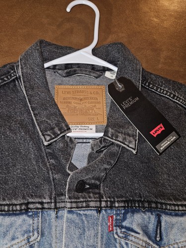Chaqueta de Camionero Levi's Premium Multicolor Jean Negra Rara Grande Aspecto Vintage - Imagen 3 de 4