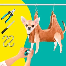 Dog Grooming Hammock, XS Dog Sling for Nail Trimming, Dog Nail Clipper H...