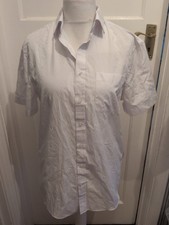 M S 15.5 White Regular Fit Short Sleeve Shirt