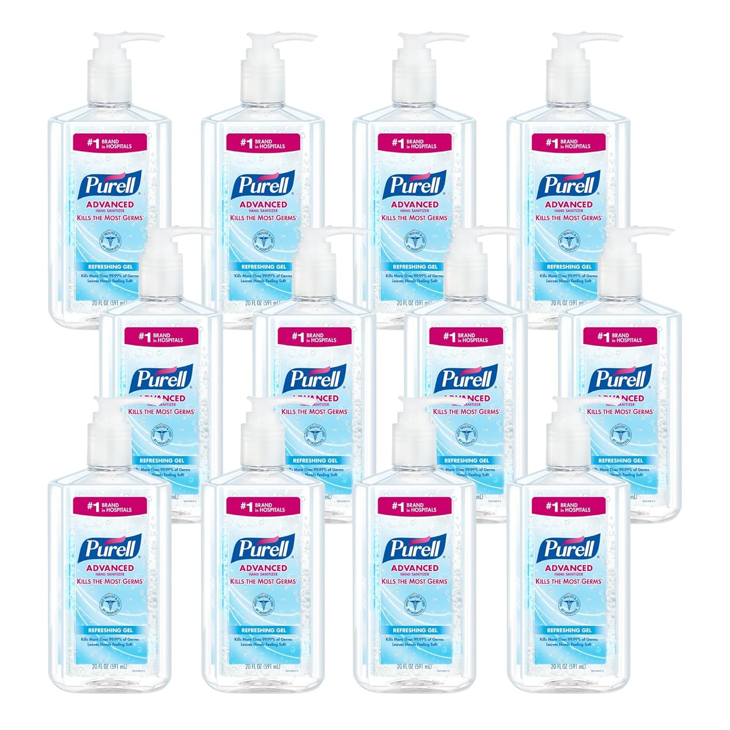  Advanced Hand Sanitizer Refreshing Gel,20 fl oz Pump Bottle