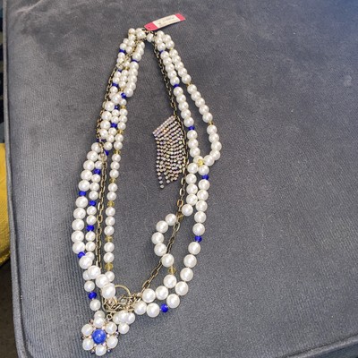 saturn pearl necklace betsey johnson