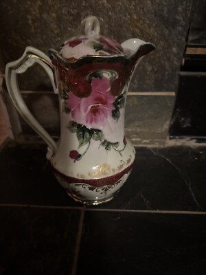 Vintage Shimamura coffee pot hot chocolate pot Japan roses