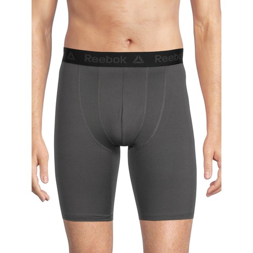 Reebok Men’s Tech Comfort Long Length 9'' Inseam Boxer Briefs, 3-Pack: S-3XL - Picture 3 of 7