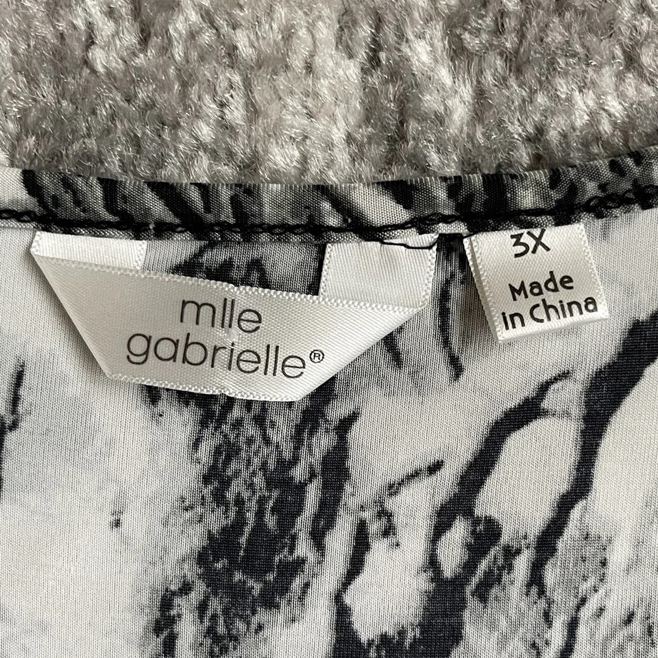 Mono Mlle Gabrielle Mujer Talla 3X Pierna Ancha Verde Blanco Mármol Cruzado Foto 3 de 4