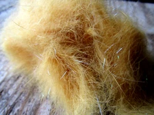 Irish Fly Supplies Camel Rabbit Dubbing with Pearl Flash Faux seals fur.