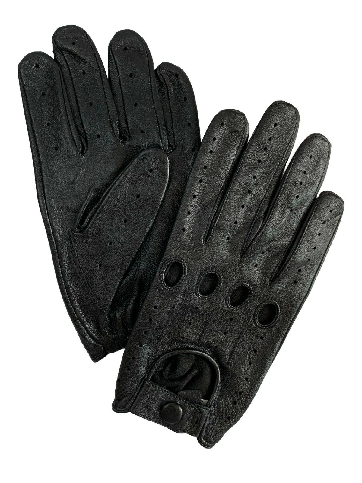 Men's Vera Pelle Guanti da Guida Autista A CAVALLO MOTO BIKER Full Finger