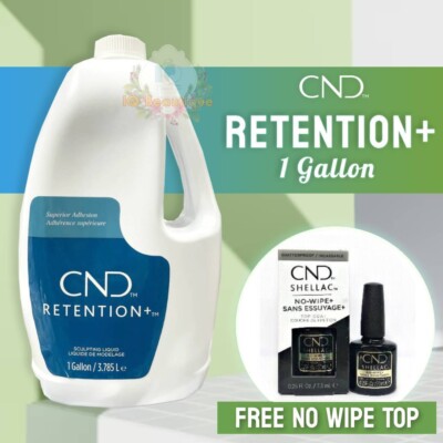 CND Retention+ Sculpting Liquid 1 Gallon (128oz) / 3785 mL + Top No wipe 0.25