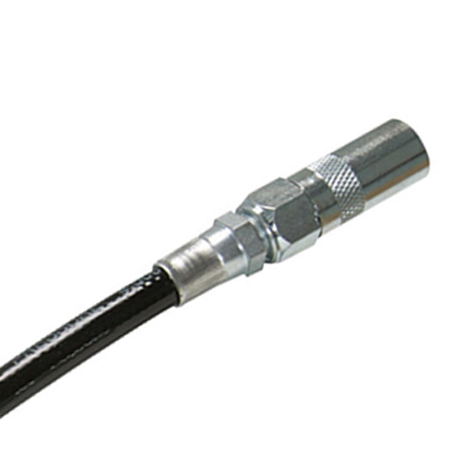 Grease Gun Delivery Tube 300mm Flexible Threaded Chrome Plate Nozzle