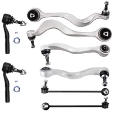 8pcs Front Lower Control Arm Outer Tie Rod End Sway Bar For 04-07 BMW 525i 530i